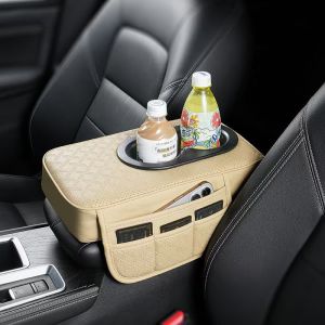 DRACCO Arm rest sandaran siku tempat botol kompartemen mobil serbaguna premium
