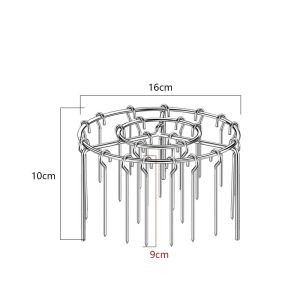 Bộ giá đỡ và xiên nướng thịt inox chuyên dụng cho nồi chiên không dầu