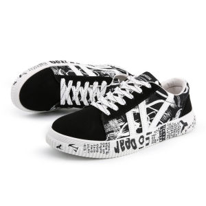 MELODY Korean Fashion Low Cut Rubber Shoes For Men Old School Sneakers#8842