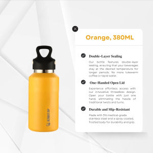 Frost Vial 600ml Thermal Flask Insulated Stainless Steel Water Bottle Double Layer Threadless Lid - Ultimate Sup