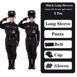Rabbite Officer Career Police Costume for Kids Boys Girls SWAT Uniform Children Army Policeman Halloween Cosplay Clothes