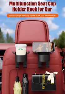 jiketai Multifunctional Hook for Car Seat Back Car Headrest Cup Holder Car storage hook