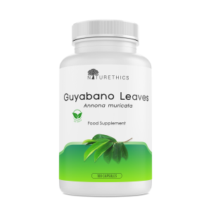 Naturethics Guyabano Capsules All Natural Non GMO Herbal Food Supplement Healthy Organic Rich in Ascorbic Acid Vitamin C Antioxidant Anti Cancer Immune System Booster Liver Detoxifier Glutathione
