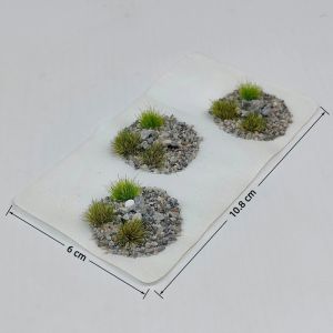 DIVATEN Multi Size Scene Decorative Sticker StoneGrass Round Landscape Stones Sticker Durable Dia.23mm 28mm 48mm Model Layout Decals For Model Terrain