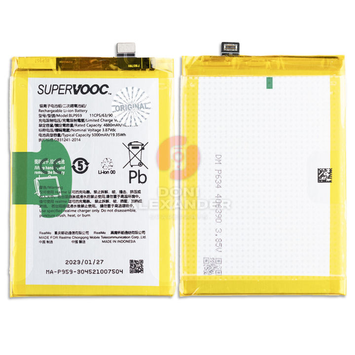 ERYNK Batteria BLP959 5000mAh Per Oppo Reno 8T 4G – Kit Di Sostituzione Con Attrezzi E Garanzia 3 Mesi