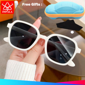 IMPALA QT1039Q Fashion Kids Sunglasses for Baby Boys Girls UV400 Lens Colorful Frame Sports Style Eyewear for Children 2-8 Years Old with Glasses Case