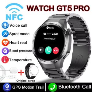 2025 Đồng hồ thông minh GT5 PRO mới cho nam nữ NFC la bàn màn hình AMOLED HD 1.53 đo nhịp tim chống nước gọi Bluetooth