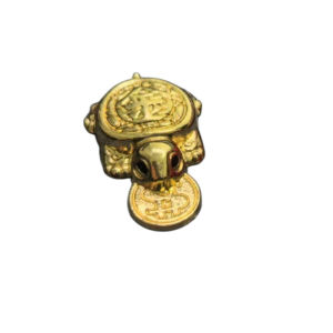 Golden Turtle Ornament Money Luck For Home Office/Golden Beetle Biting Money Dajia Zhenlan Temple/Feng Shui Figurine/Wealth Decor Gift
