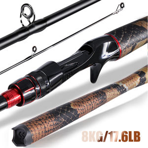Sougayilang 1.98m Spinning Casting Fishing Rod Ultralight Weight Carbon Fiber for Travel Freshwater Fishing Pesca