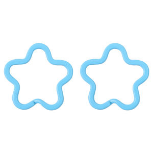 2/5Pcs/lot 33x34mm Colorful Plum Blossom Key Ring Flower Shape Metal Key Rings Split Rings for DIY Jewelry Making Handmade Cute Keychain Accessories