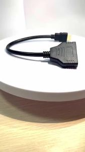 [OKLIFE. SG]1 In 2 Out HDMI Splitter Cable HDMI 1.4 Version 1080P HD Video Adapter Gold Plated Plug Dual Monitor Display