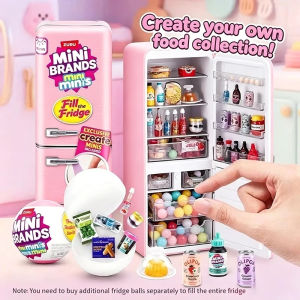 ZURU Mini Brands– Mini Fridge Playset Kawaii & Minis Capsules Fun Toys for Kids