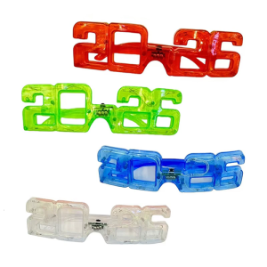 Light Up Glasses 2026 New Year Eyewear Led Glasses Glow Party Supplies for Wedding Christmas Birthday Raves Carnivals
