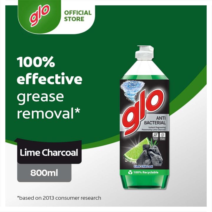 Glo Active Foam Lime Charcoal Dishwashing Liquid 800ml Lazada