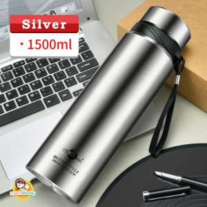 🔥[READY STOCKS]🔥1500ml 1000ml 600ml Large Capacity 304 Stainless Steel Vacuum Flask Thermos Keep Warm and Cold Bottle 大容量保溫杯