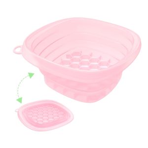 YUNAFIN Silicone Bát tắm đá lạnh cho  Có thể gập lại Khay đá tích hợp Bồn rửa chăm sóc da Đa chức năng Bình đá di động dành cho phụ nữ và trẻ em gái