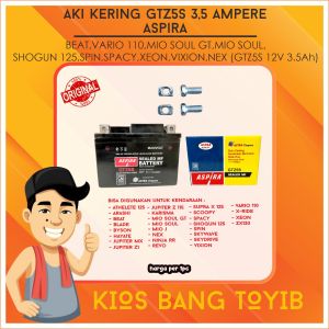 Aki Kering Motor ASPIRA Ori GTZ-5S (3.5Ah) Beat Vario Scoopy Supra