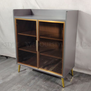 (FREE INSTALLATION)Vedourstyle Kitchen Buffet Cabinet Glass Display Sideboard Kabinet Simpanan Dapur