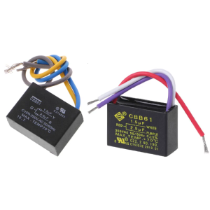 Black CBB61 1.5uF+2.5uF 3 Wires AC 300V 50/60Hz Capacitor For Ceiling Fan