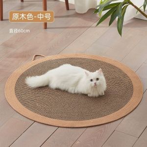 🔥🔥🔥 Cat Mat 40/60/80CM Round Hand Cat Scratcher Mat Braided Rug Cat Claw Board Mattress