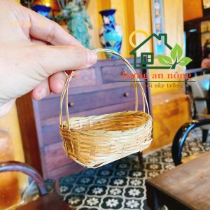 TT124 - giỏ rổ mẹt làm từ tre 100% trang trí tiệc tiểu cảnh - nhớ xem phần mô tả