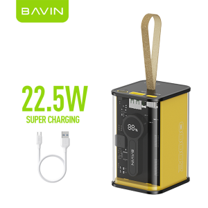 BAVIN PC1010S 20000mAh Fast Charging 22.5W Powerbank Type-C Input & Output w/ Digital Battery Indicator for iPh/Android