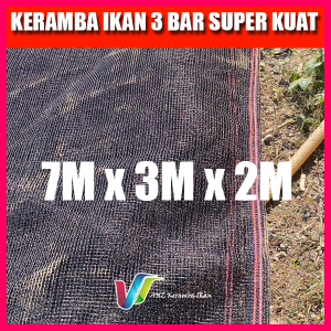 Keramba Ikan Jaring Waring Super Kuat Super Tebal Siap Pakai Ukuran 7x3x2