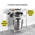 F&F: Cala Kitchen rack stainless steel/dish rack/pan rack/pot rack/rak dapur/rak barang dapur. 