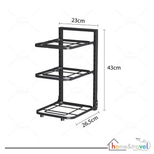 HOVELSHOP Rak Panci Dapur Bawah Wastafel Susun Pot Kabinet Stainless Steel Tingkat Serbaguna