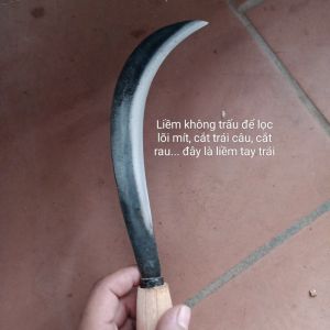 Liềm cắt cỏ - cắt tái cây có răng và khong răng làm bằng thép sắc bén dùng cho tay trái và tay phải