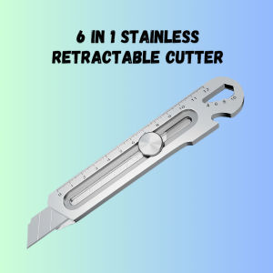 6-in-1 Stainless Retractable Heavy Duty Cutter