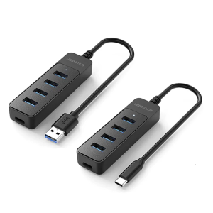 อะแดปเตอร์ฮับ4พอร์ต USB3.0 5Gbps สำหรับงานสำนักงานประสิทธิภาพสูง USB ตัวแยกขยาย