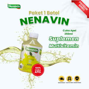 Nenavin Cuka Apel 250ml Ringankan Tubuh Basmi Gejala Diabetes Terdaftar BPOM & Halal MUI