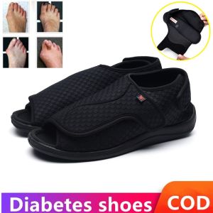 YCHION Men Or Women Diabetic Sandals - Extra Wide Width Arthritis Edema Footwear Outdoor Adjustable Shoes Elderly Swollen Sandals