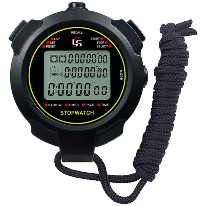 Digital Sports Stopwatch, 10Lap /Split Memory Stopwatch Count Down