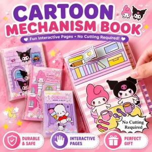 Sanrio Buku Senyap DIY Dress Up Activity Toy Interaktif Pendidikan Kanak-Kanak 🎀 Quiet Book Learning Kids