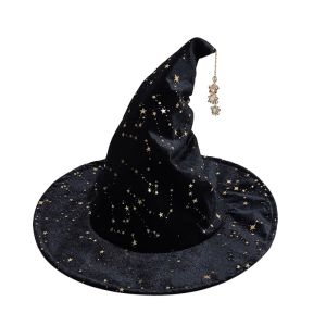 SKJK STUDIO Phong cách Ins Mũ phù thủy Đồ trang trí hình cung tên Vải mềm nhẹ Mũ phù thủy cosplay Không khí lễ hội Chống biến dạng Mũ Halloween Tiệc Halloween