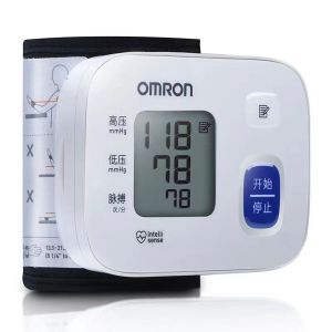 Omron Wrist Blood Pressure Monitor Digital LED Screen Rechargeable Blood Pressure Measuring Device Measurement Record With Separate Storage Box
