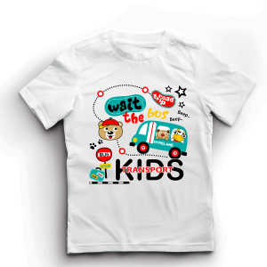Baju Kaos Distro Anak Laki Laki Karakter Mobil Bus Anak Keren Import 1 - 10 Tahun - Hypelane Kids