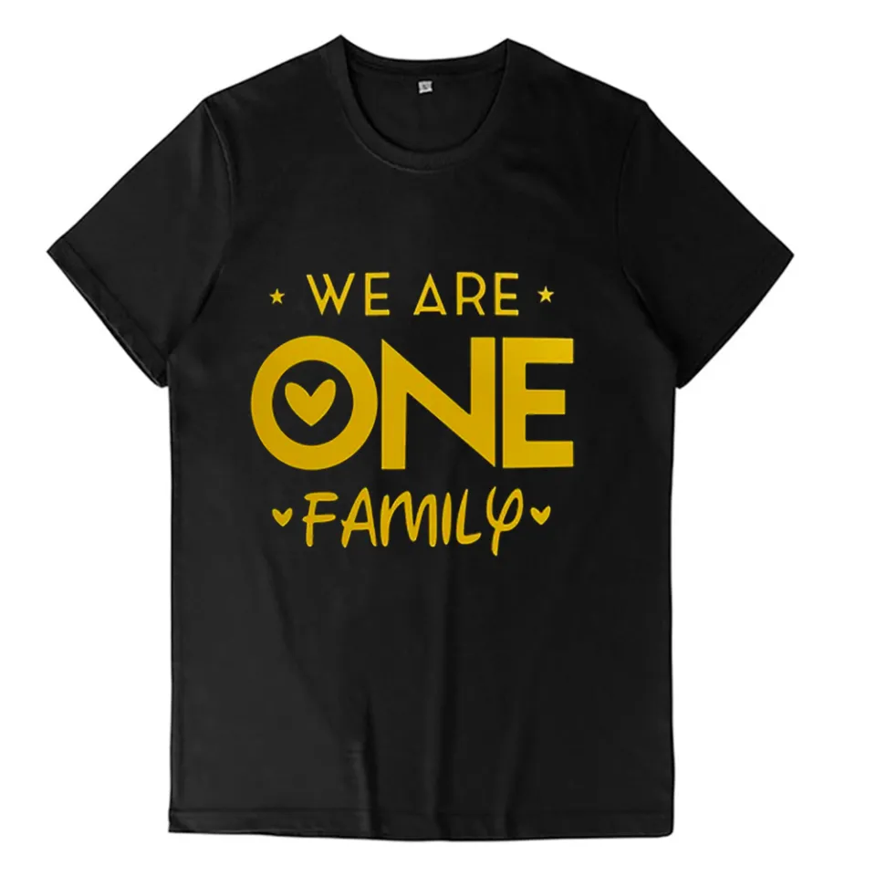 We Are One Family Matching Tshirts Daddy Mum Boys Girls Outfits
