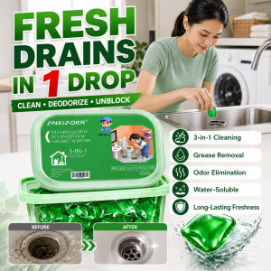 Drain Cleaner Deodorizer Water Soluble Beads Powerful Drain Cleaner Eco-Friendly Odor Removal Anti-Clog Effective Sewer Cleaning Tool