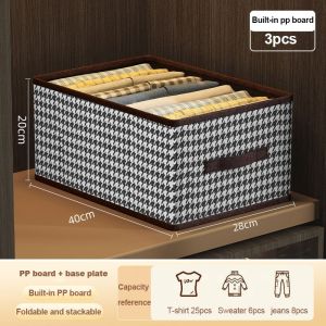 GREENSINDOOR Foldable Non Woven Clothes Storage Box 40x28x20cm Wardrobe Organizer for Jeans Shirts Pants Socks 收纳盒