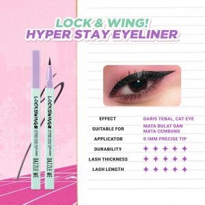 DAZZLE ME LOCK & WING! DUO EYELINER SERIES HYPER STAY AND HYPER SLIM SMUDGE-PROOF TRANSFER-PROOF