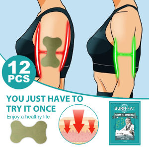 Big Fairy 12pcs Thin Arm Moxibustion Paste Slimming Down Hot Compress Stickers Slimming Products to Burn Fat Lose Weight Patch