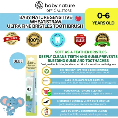 Baby Nature Wheat Straw Ultra-fine Bristle Toothbrush 0-6 yrs old