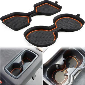 Auovo 3D Cup Holder Inserts for Toyota RAV4 Accessories 2025 2024 2023 2022 2021 2020 2019 Silicone Center Console Cup Holder Coaster Liner Mat Pad Interior Trims (Blue 2pcs kit)