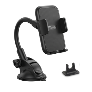 HIMA Car Phone Holder Windshield Dashboard Mount with 28cm Flexible Gooseneck Long Arm Strong Suction Cup Anti-Shake Stabilizer 360° Adjustable Universal Mobile Phone Holder for iPhone Samsung Huawei Xiaomi Oppo Vivo Google Pixel