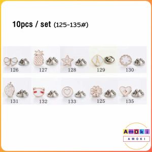 Amoki Anti-Exposure Pearl Decorative Buttons Twist No Seam Button Flower Snaps Fastener Buttons