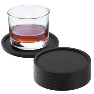 5pcs Silicone Drink Coasters Heat Resistant Non-Slip Cup Coasters for Coffee Cups Wine Glass Tea Cup