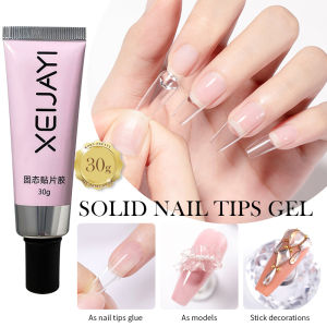 30g Solid Nail Tips Gel Nail Extension Transparent Manicure Gel UV Lasting Curing Needed Super Strong Nail Glue